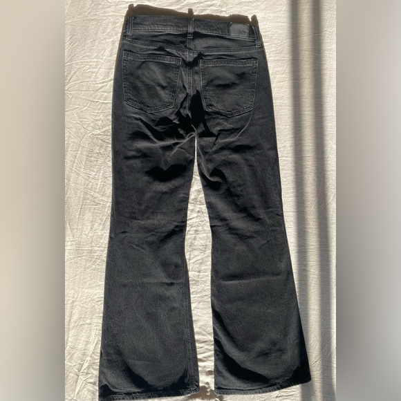 Grunge American Eagle Outfitters Dark Gray Flare Denim Jeans - Picture 4 of 8